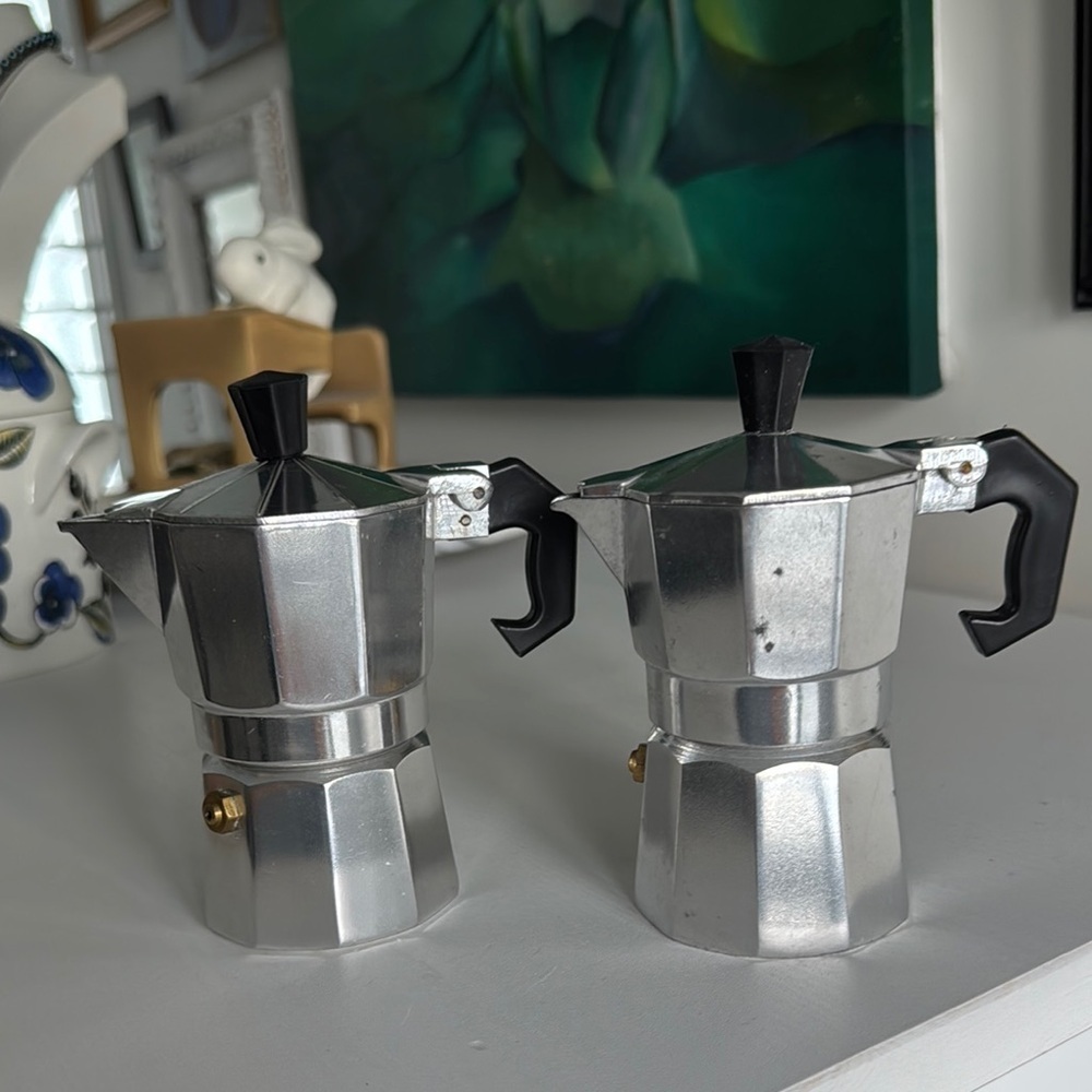Italian Espresso Makers Small Kitchen Decor Farmhouse Cottage Industrial Vintage